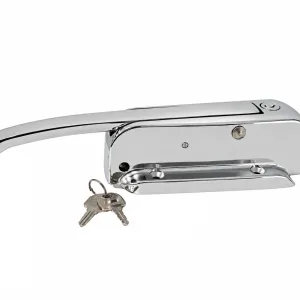 Chrome heavy duty door handle with two keys