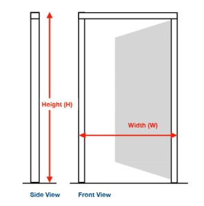 how to measure strip curtain sizes