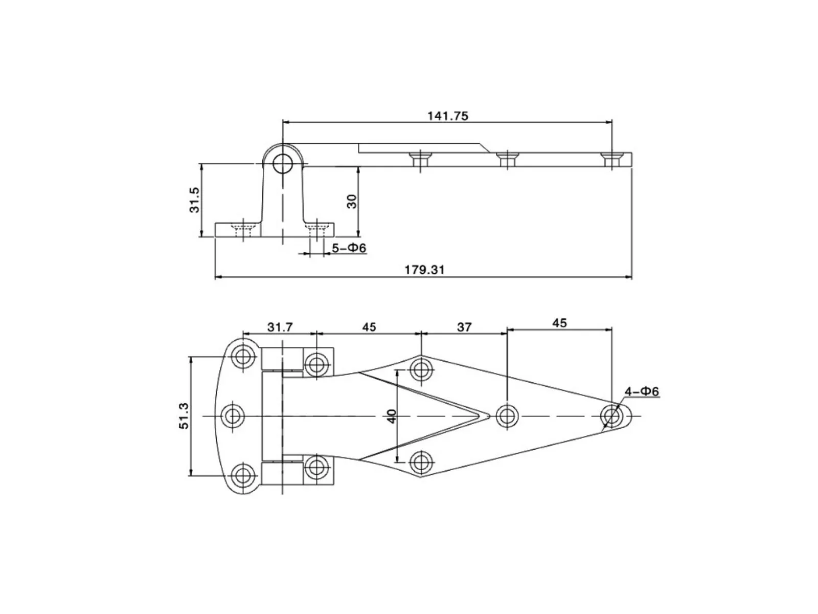 Surface Mount Hinge RF-236 - Image 2