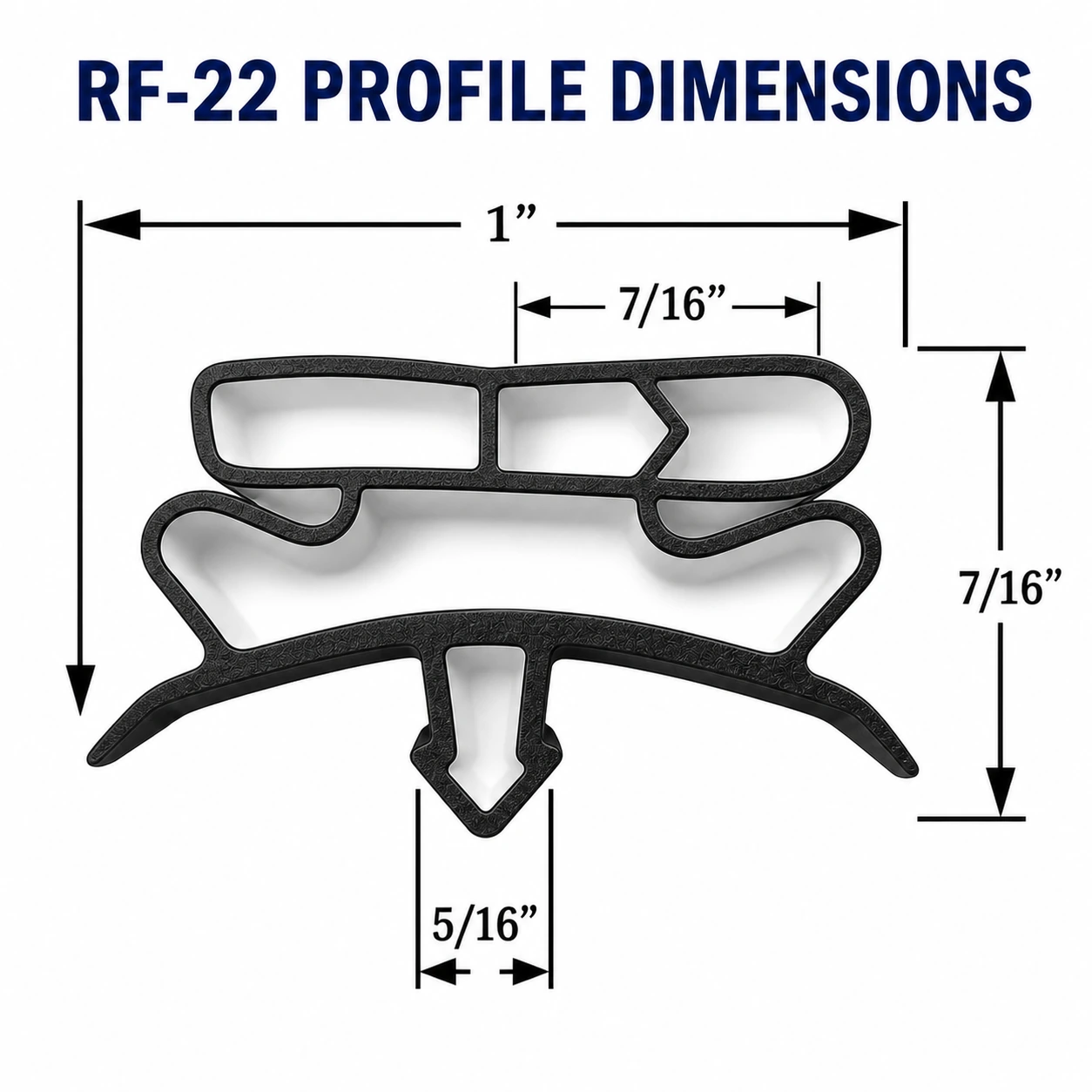 Gasket 13 00" x 23 1/4" Compatible With True Mfg 219187 Replacement Door Gasket