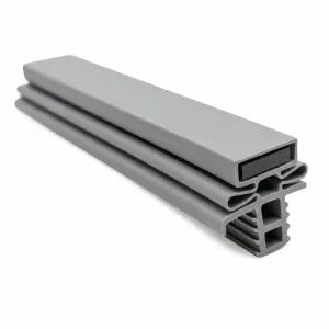 RF-41 gray magnetic refrigeration gasket profile in a realistic 3D view with flexible magnet inside the upper channel
